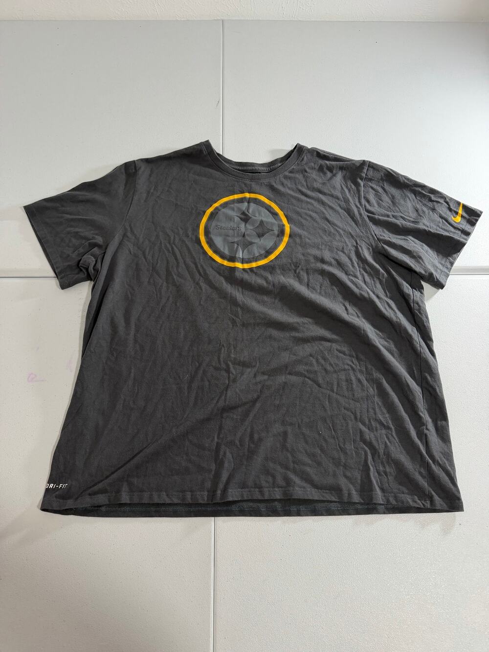 Nike Steelers Mens 3XL Dri-Fit T-Shirt Black NFL Equipment Training Tee